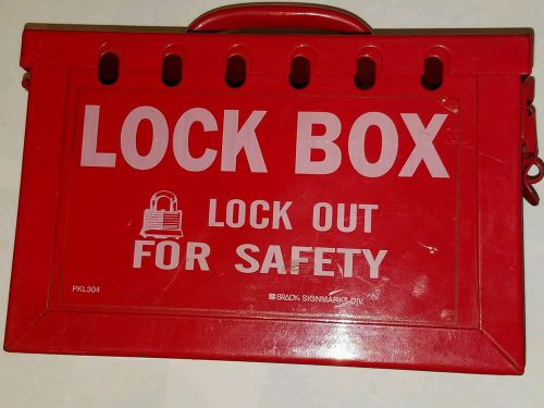Brady pkl304 65699 lock out box 9&#034;x3-1/2&#034;x6&#034; for safety for sale