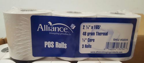 Alliance 2 1/4&#034; X 165&#039; Thermal Cash Register POS Receipt Paper 30 Rolls Case