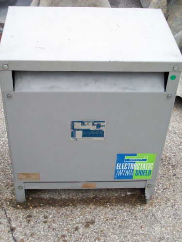 Gs hevi-duty 30 kva transformer cat # t2h30s 480 hv 208/y120 lv for sale
