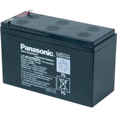 PANASONIC ELECTRONIC COMPONENTS LC-R127R2PG BATTERY VRLA 12V 7.2AH 187 FASTON