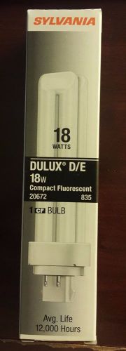 2-pack Sylvania 20672 , CF18DD/E//835/ECO 18W 4-P G24q-2 CF Fluroscent, New