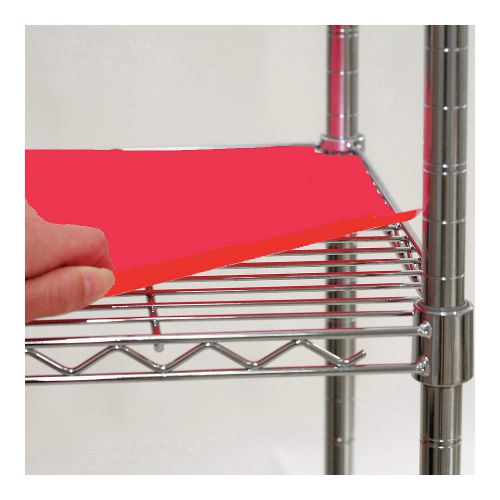 5GRH6 Plastic Shelf Liner Red PK4 60&#034; x 24&#034; NFS PACK OF 4 LINERS
