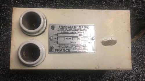 FRANCEFORMER NEON TRANSFORMER OUTDOOR TYPE 5 NON-Weatherproof Nor 4000 volts