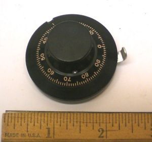 1 Mil Precision 10 Turn Indicating Dial, ETI # SC10618, 1/4&#034; Shaft, Lot 13, USA