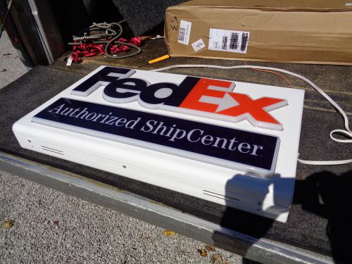 FedEx Authorized Ship Center LED Sign Federal Express Two Sided. NEEDS BULBS