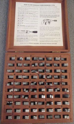 Original Vintage Kingsley Hot Foil Wire Stamping Machine Letter Font &amp; Wood Box