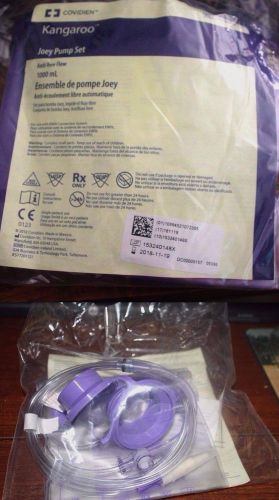 5 sealed pkg covidien kangaroo joey pump set 1000 ml anti-free flow 763656 2018 for sale