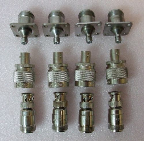 Assortment of RF Test Equipment Adaptors - BNC to N-Type, SMA to N-Type
