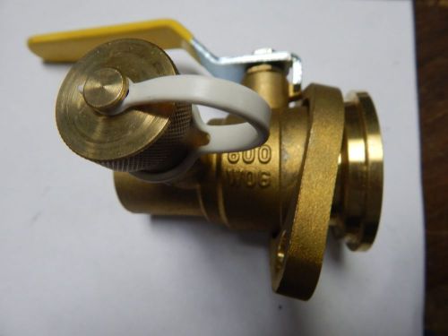 United 1-1/4&#034; Brass Pump Isolation Valve w/rotating Flange and Drain Off