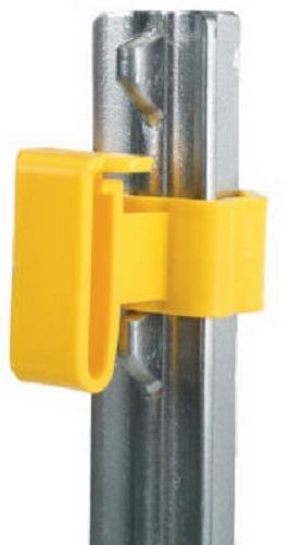 Dare, 2334-25, 50 Count, Yellow, T-Post Tape Insulator, For Studded T-Posts