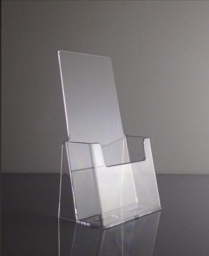 6 Clear Acrylic Half Page Brochure Display Stands wholesale FREE US SHIPPING