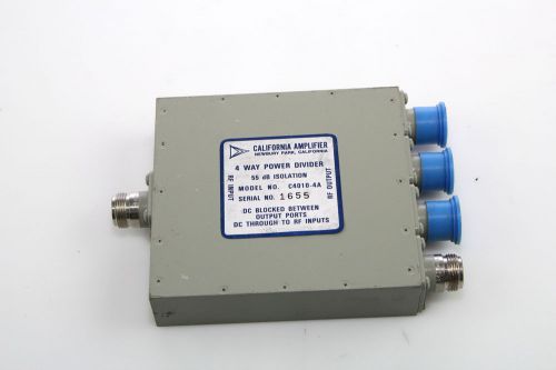 California Amplifier 4-Way Power Divider Model C4010-4A 55dB isolation