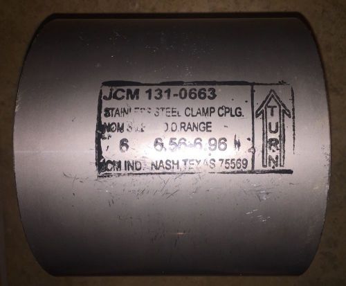 Jcm 6&#034; stainless steel clamp coupling # 131-0663- 6 for sale