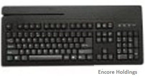 ID Tech VersaKey IDKA-234133B Keyboard with Magnetic Stripe Reader - USB - Black