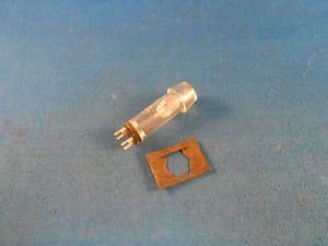 858CNE2E SLONE COLORLESS PLASTIC LIGHT IND., BULB T-2 #A9A, 2 TAB SOLDER NOS