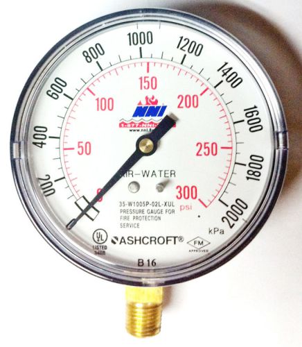 60 Pcs Ashcroft Fire Protection Sprinkler Pressure Gauge 300Psi, 2000kPa 2016