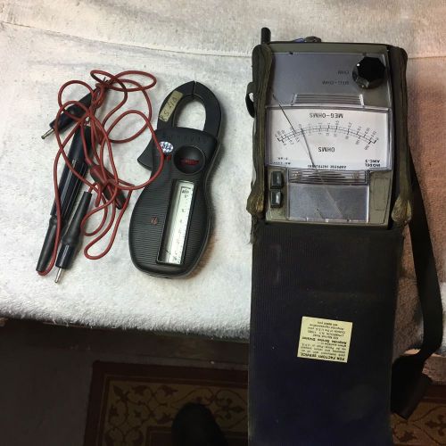 Amprobe hand cranked megohmmeter mod AMC-2 and  Improbe Clamp Meter with Cases