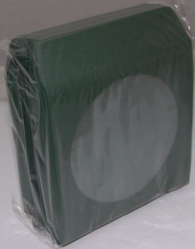100 Dark Green Color CD DVD Paper Sleeve Envelopes