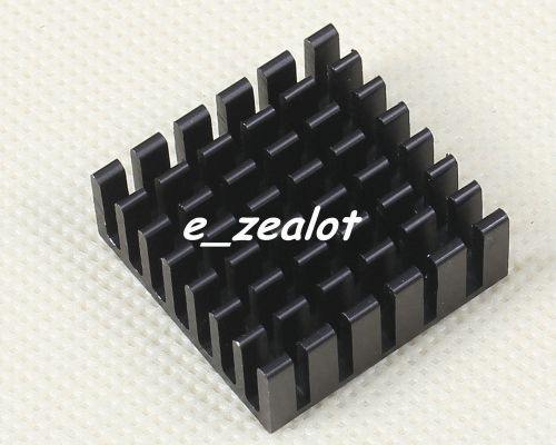 5pcs heat sink black 25x25x10mm aluminum 25*25*10mm for cpu ic perfect for sale