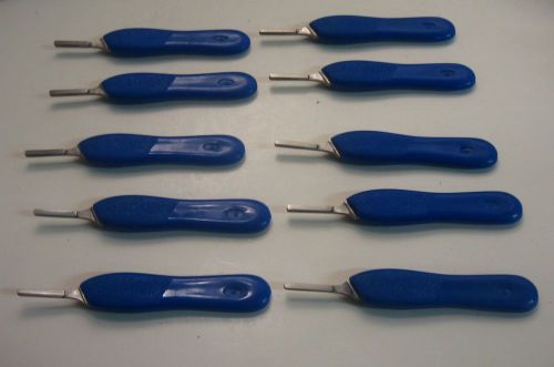 SCALPEL KNIFE HANDLES #4 #7 WITH 20 STERILE SURGICAL BLADES #12 #24