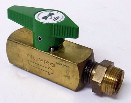 Nupro b-4p4t4 1/2&#034; npt manual 90-degree turn valve assembly for sale