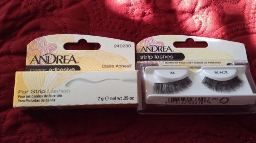 Andrea Clear Adhesive For Strip Lashes 0.25oz.  and Strip Lashes 33 Black