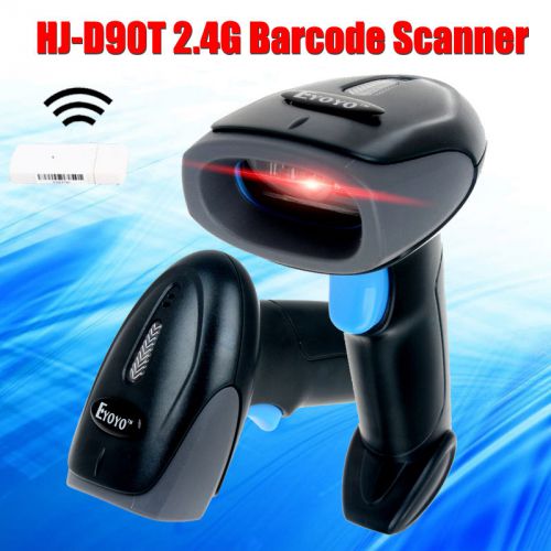 2.4G High Speed Wireless CCD Barcode Scanner Scan Gun Label Reader POS+Receiver