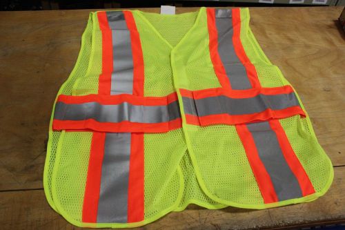 Lakeland vest, class 2 mesh, open-sided - 5-pt breakaway - v+am-osc2gbv-r-r for sale