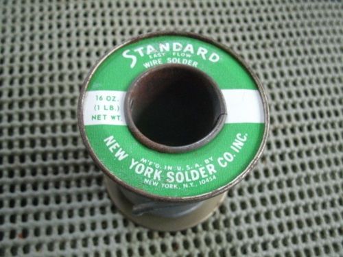 #19   Vintage Standard Wire solder New York Solder Co Inc 1 lb roll  easy flow