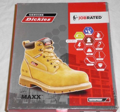New dickies job rated maxx steel toe leather boots men&#039;s size 8 for sale