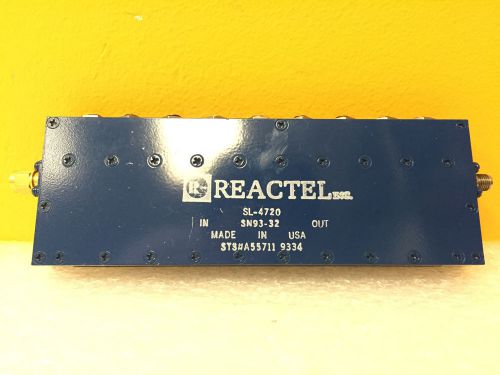 Reactel SL-4720, 1068 to 1132 MHz, SMA (M-F) Coaxial Bandpass Filter