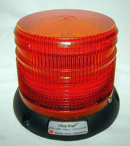 Federal signal ultrastar strobe beacon, red, model us5sp-r, nib! bright red for sale