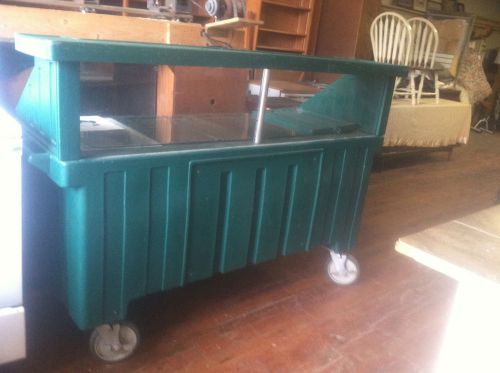 ~ used ~ cambro camcruiser® 55&#034; 3-well vending cart - granite green - cvc72192 for sale