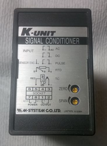 K-UNIT Signal Conditioner KVS-4W-4W +/-10VDC isolation M-SYSTEM
