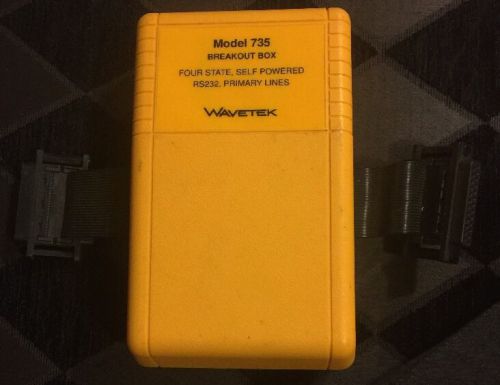 WAVETEK 735 Portable Powered Signal Interface Tester RS 232 Breakout Box METER