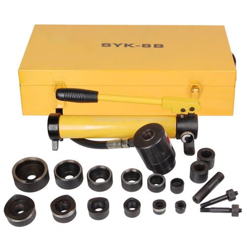 Yescom 10 Ton Hydraulic Knockout Punch Hole Driver Kit Complete Tool Set With Ne