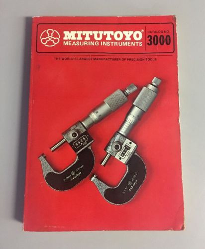 Mitutoyo measuring instruments catalog 3000 1978 precision tools machinist for sale