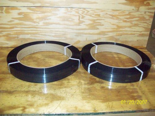Shipping supply 5/8&#034; x 2200&#039; 16&#034; x 3&#034; core polyester strapping smooth ps4825 for sale