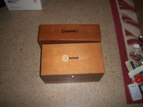 Lot of 2 Starrett Original Factory Wood Boxes for tools or gauges
