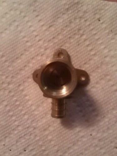 Two - 1/2&#034; PEX x 1/2&#034; Female NPT Threaded Drop Ear Elbow - Brass Crimp Fitting