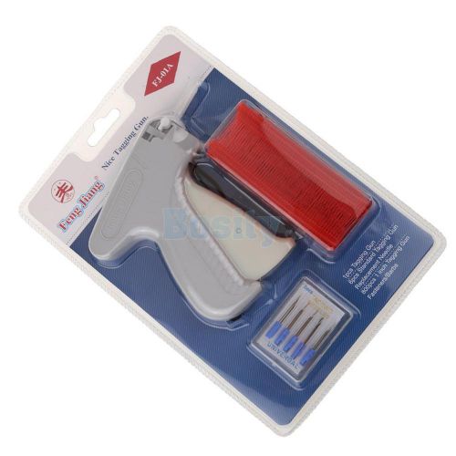 Clothes Garment Price Label Tag Tagging Gun+800 Barbs+6 Needles SET Red