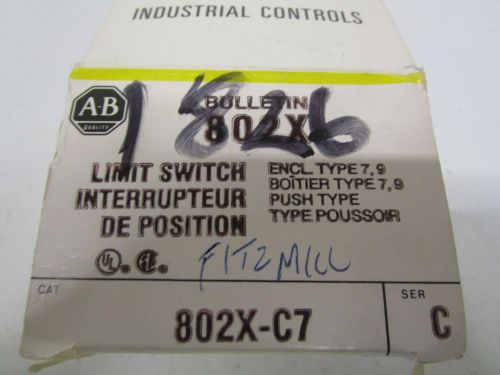 ALLEN BRADLEY 802X-C7 SER. C LIMIT SWITCH (AS PICTURED) *NEW IN BOX*