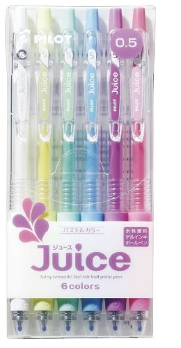 JAPAN Pilot Gel Ballpoint Pen Juice 0.5 Pastel Color 6Set LJU-60EF-6CP F/S