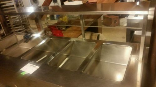 Buffet table w/sneeze guard model ste-e2 bayonne stainless steel hotsteam 5well for sale