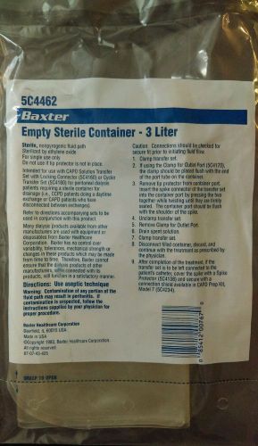 Box of baxter empty sterile containers 3 liters (48 units) 5c4462 lot h15h31027 for sale