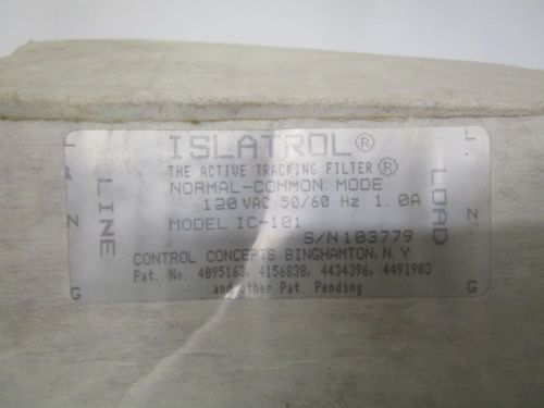 ISLATROL IC-101 POWER LINE FILTER *NEW IN BOX*