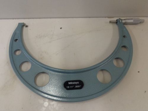 Mitutoyo 10-11&#034; outside micrometer #103-225a .0001 grads   stk 9236 for sale