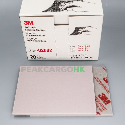 20-PKG 3M Softback Sanding Sponge Hand Abrasive Sheet SUPER FINE GRIT 320-600 UK