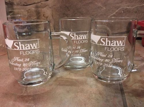Shaw industries plant 24 Glass Coffee Mugs Set