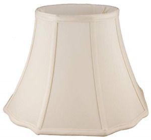 American Pride 11&#034;x 18&#034;x 15&#034; Scallop Octagon Soft Shantung Tailored Lampshade,